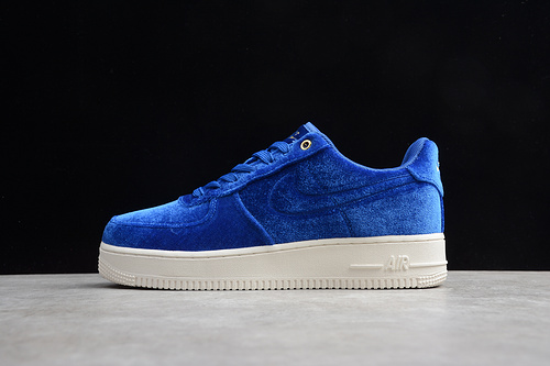 Air Force 1 Low Premium 3 Velour Blue Void/Sail-Metallic Gold 9