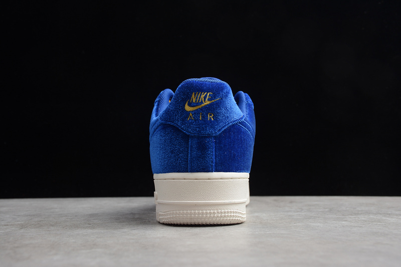 Air Force 1 Low Premium 3 Velour Blue Void/Sail-Metallic Gold 11