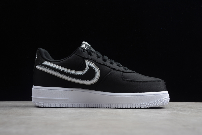 Air Force 1 Low Reverse Stitch Black/Black/White 13