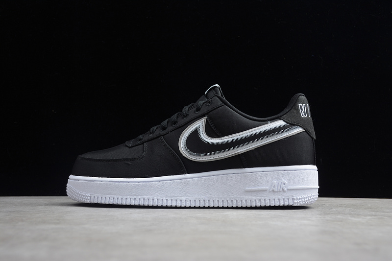 Air Force 1 Low Reverse Stitch Black/Black/White 29