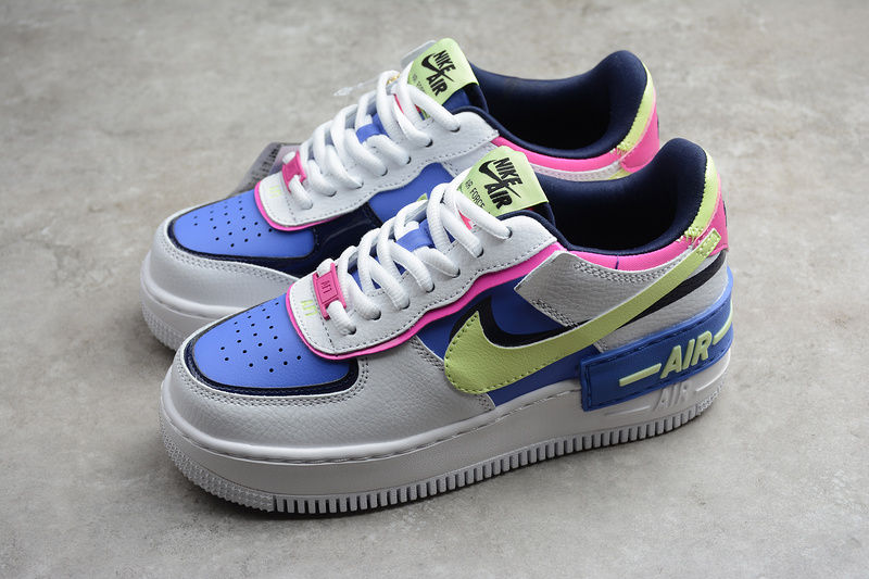 Air Force 1 Shadow White/Sapphire-Barely Volt 31