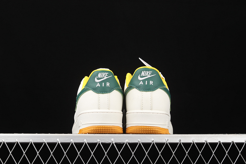 Air Force 1 Low White/Dark Green/Yellow 9