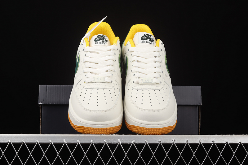 Air Force 1 Low White/Dark Green/Yellow 17