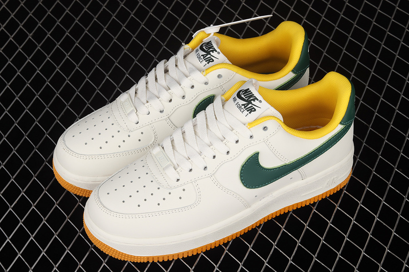 Air Force 1 Low White/Dark Green/Yellow 21