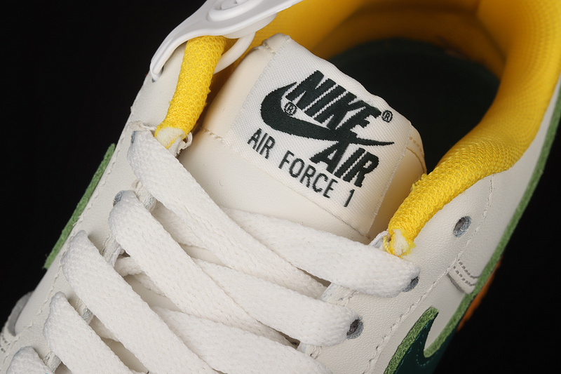 Air Force 1 Low White/Dark Green/Yellow 27