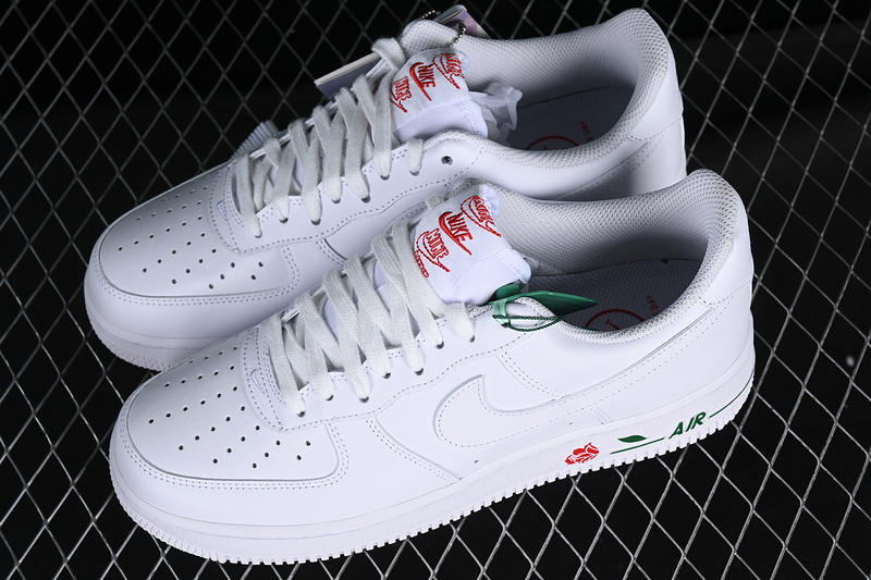 Nike Air Force 1 '07 Low White/Green/Red 7