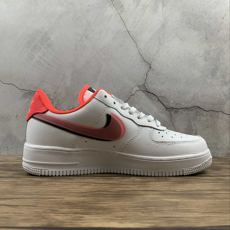 Air Force 1 Low Lv8 Gs Double Swoosh White/Black/Bright Crimson 3