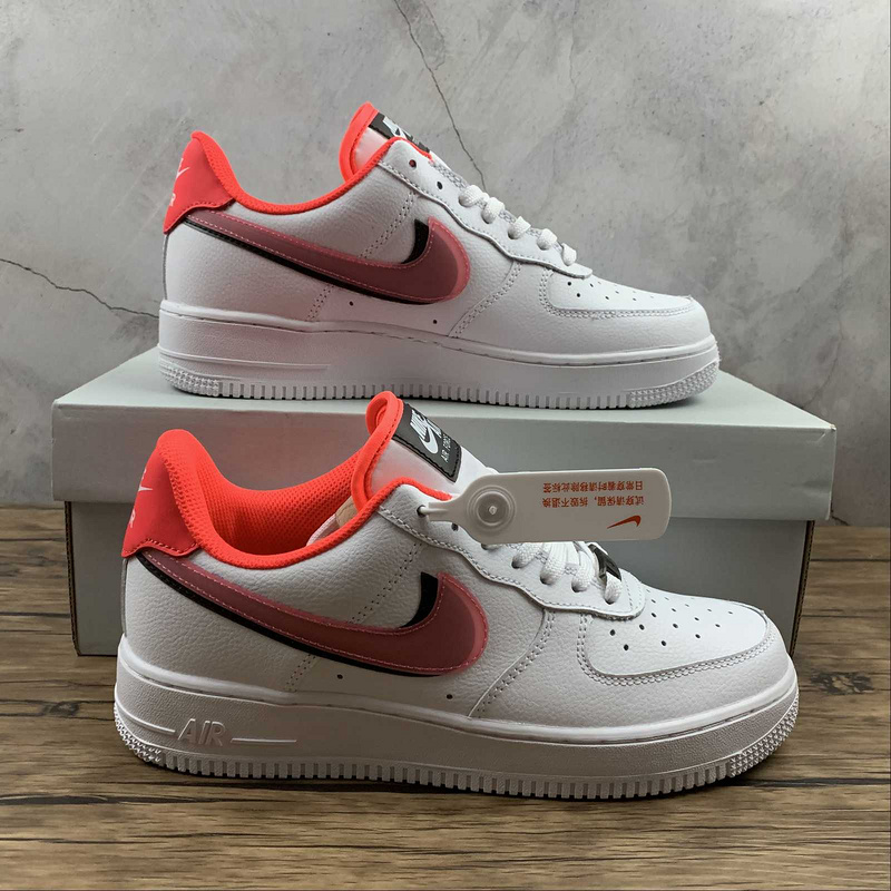 Air Force 1 Low Lv8 Gs Double Swoosh White/Black/Bright Crimson 17