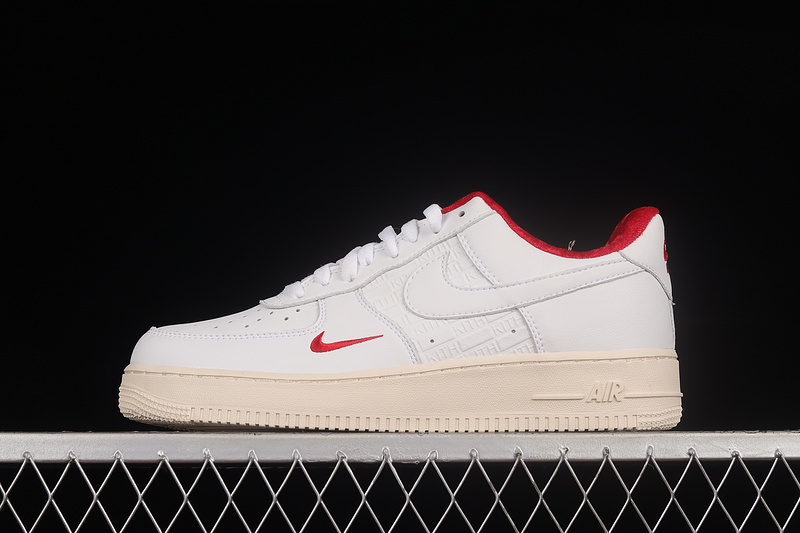 Nike Air Force 1 '07 Low X Kith White/White/Red 3