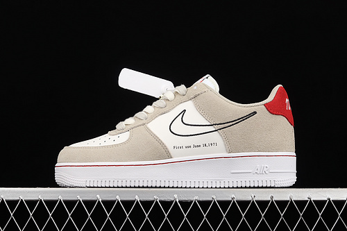 Air Force 1 Low 07 Lv8 First Use Light Stone/Black/Sail/University Red 13