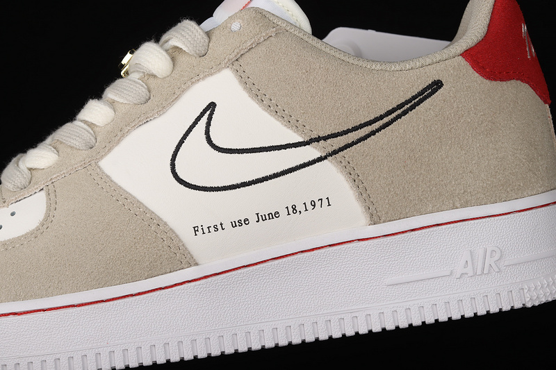 Air Force 1 Low 07 Lv8 First Use Light Stone/Black/Sail/University Red 29