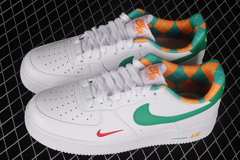 Nike Air Force 1 '07 Low White/Green/Orange 5