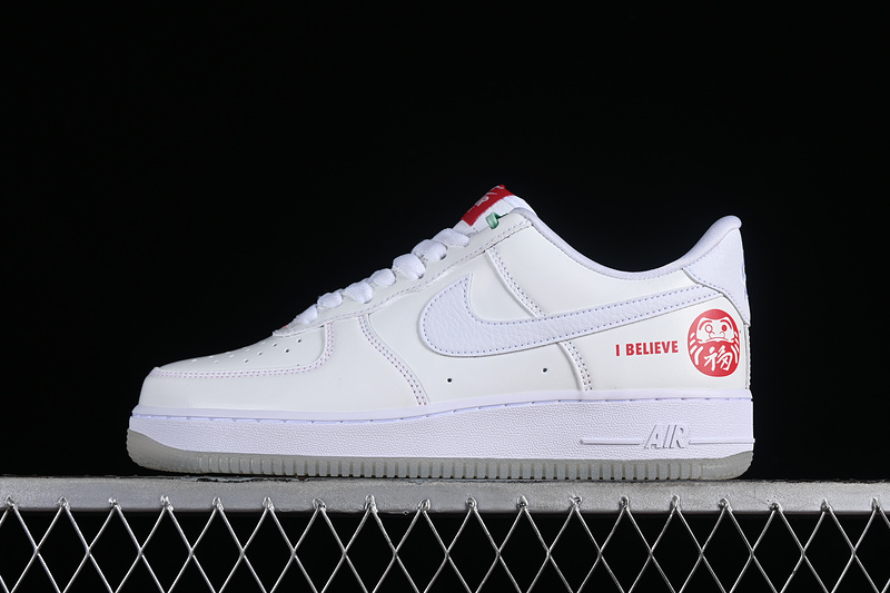 Nike Air Force 1 '07 Low I Believe Daruma White/Red 13