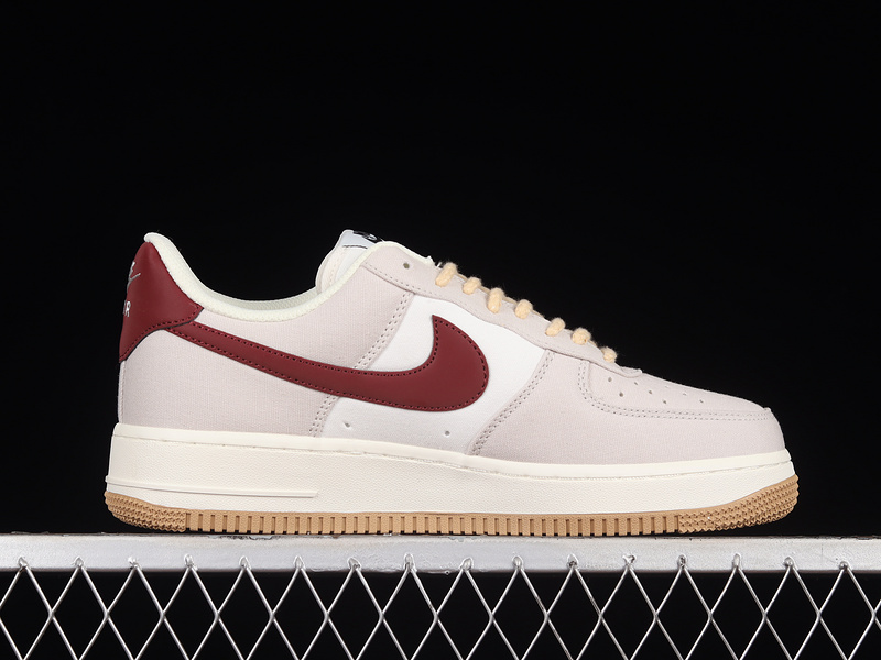 Air Force 1 Low 07 Rice Grey/Burgundy-Beige 9