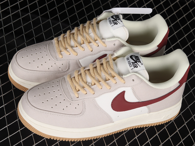 Air Force 1 Low 07 Rice Grey/Burgundy-Beige 13