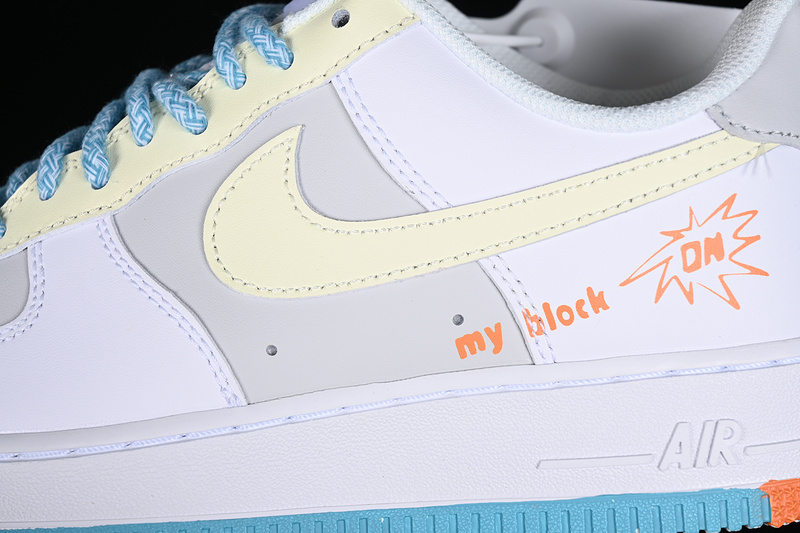 Nike Air Force 1 '07 Low White/Blue/Grey/Beige 25