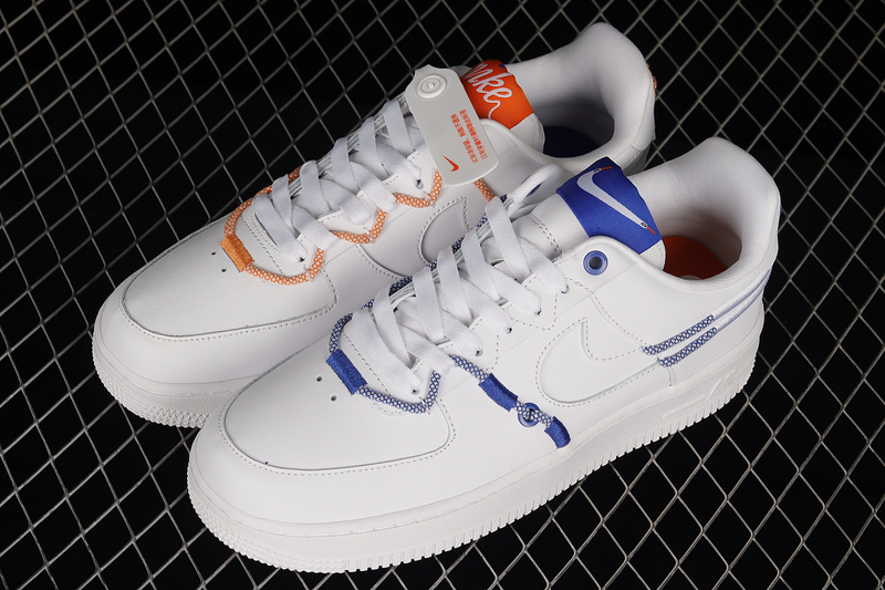 Air Force 1 Low 07 Lx White/Safety Orange/Blue 13