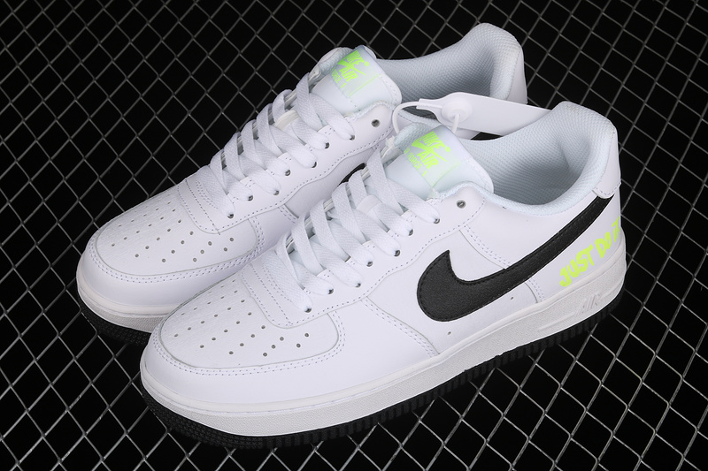 Air Force 1 Low Just Do It White/Volt/Black 17