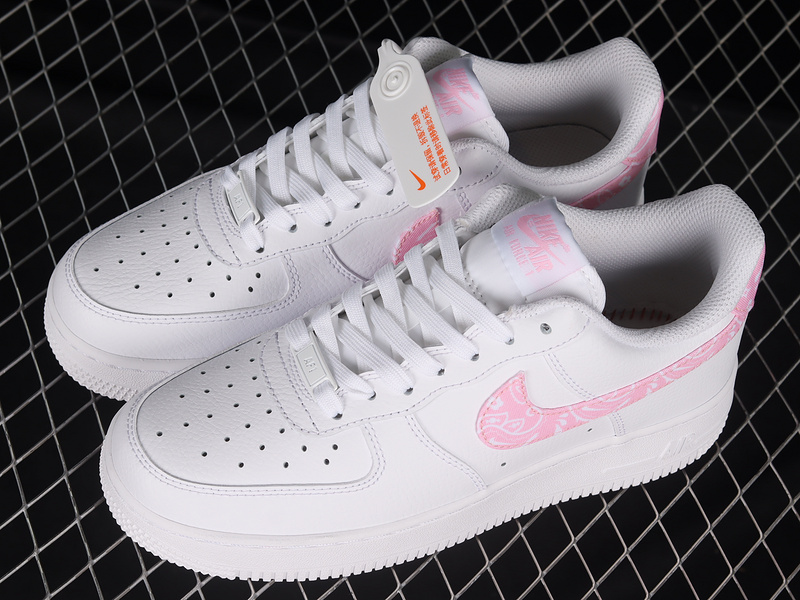 Air Force 1 Low Pink Paisley White/White/Light Pink 27