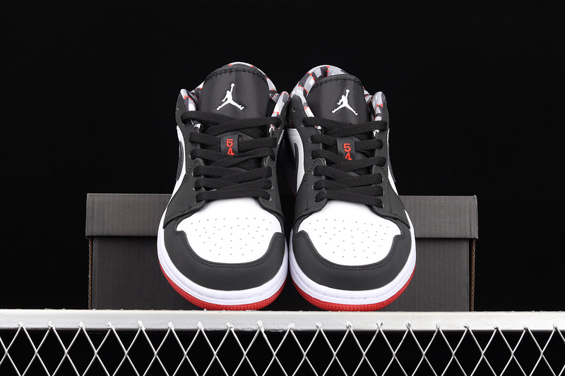 Air Jordan 1 Low Quai 54 2021 White/Black/Red 15