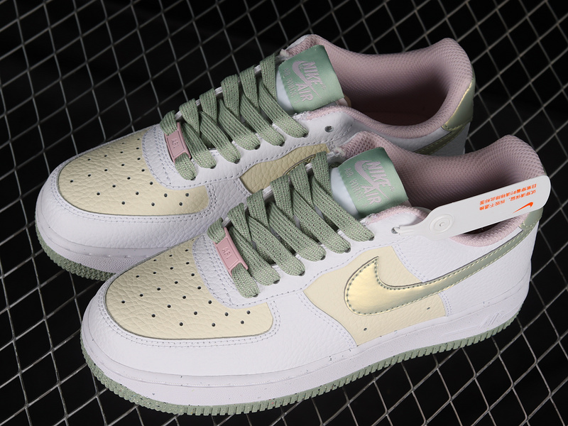 Air Force 1 Low Lv8 Gs Summit White/Coconut Milk/Pink Foam/Honeydew 7