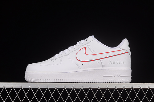 Nike Air Force 1 '07 Low White/White/University Red 27