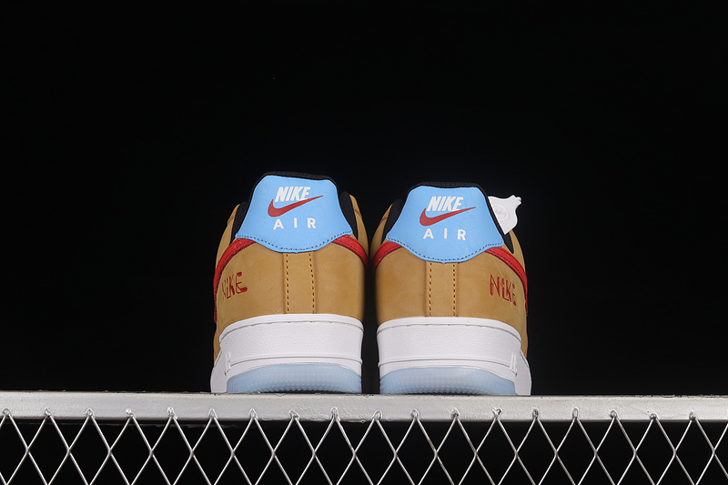 Nike Air Force 1 '07 Low Light Brown/University Red /Blue 3