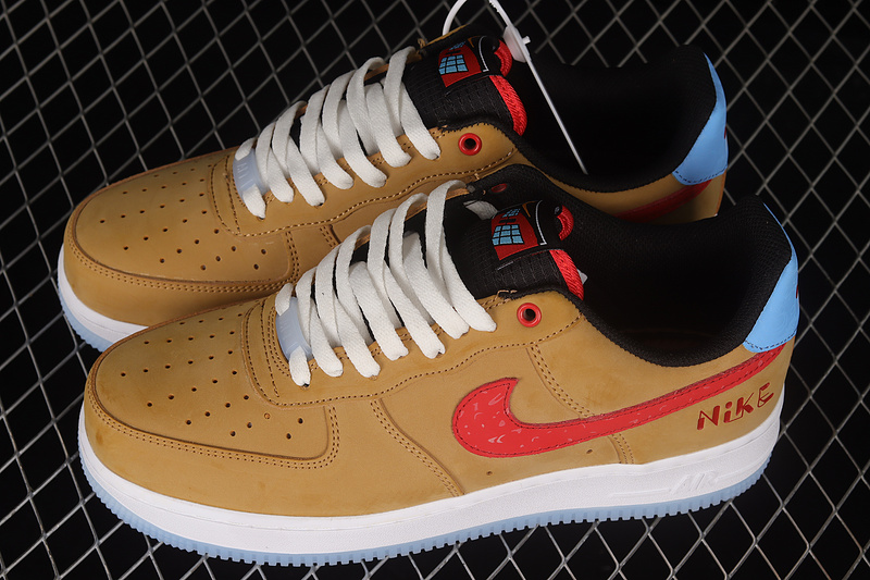 Nike Air Force 1 '07 Low Light Brown/University Red /Blue 13