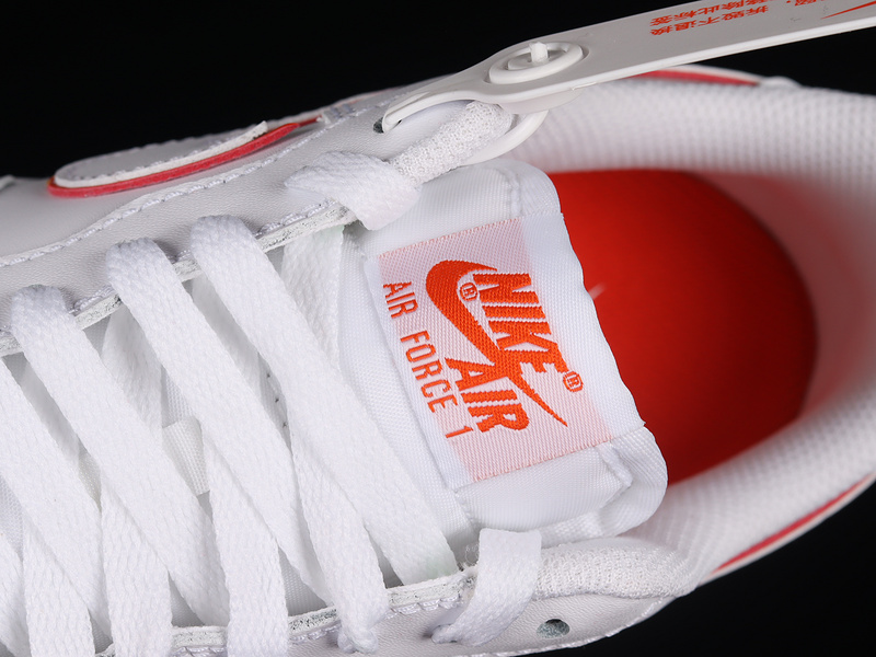 Air Force 1 Low 07 White/White-Picante Red 7