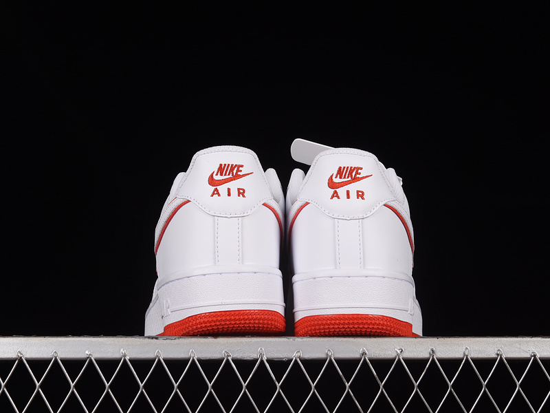 Air Force 1 Low 07 White/White-Picante Red 9