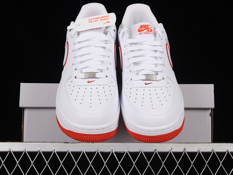 Air Force 1 Low 07 White/White-Picante Red 11