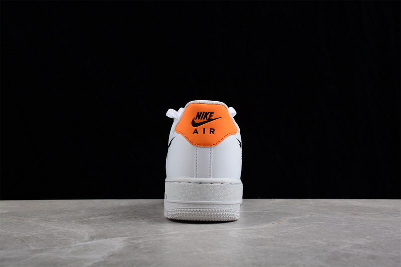 Air Force 1 Low Glitch Swoosh White/Summit White/Magma Orange/Black 21