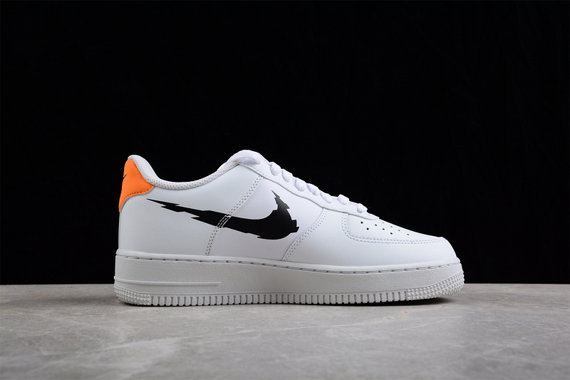 Air Force 1 Low Glitch Swoosh White/Summit White/Magma Orange/Black 23