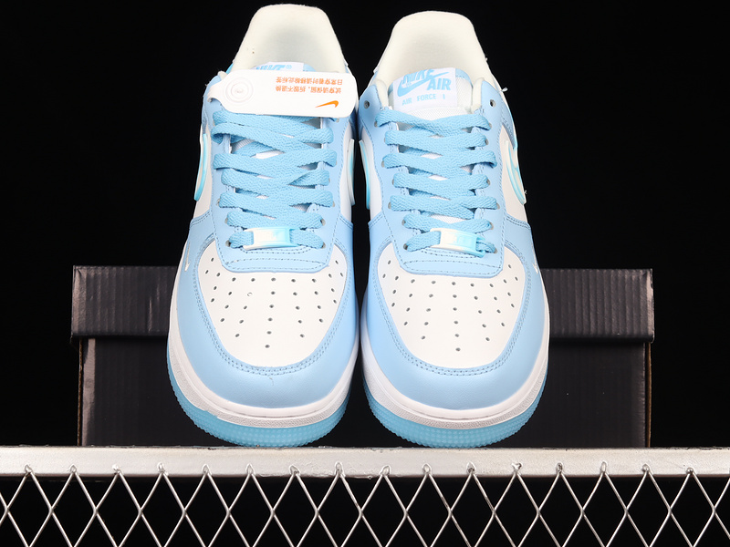 Air Force 1 Low Nail Art Light Blue/White/Light Blue 3