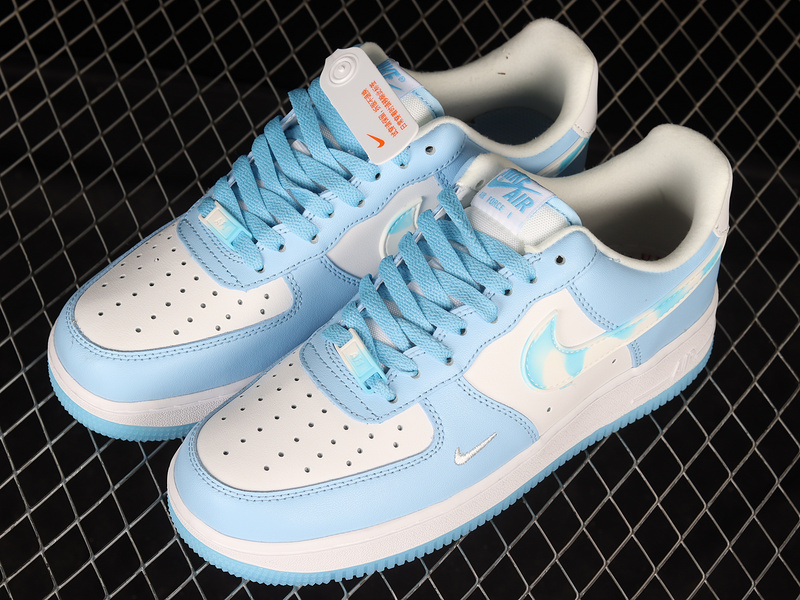 Air Force 1 Low Nail Art Light Blue/White/Light Blue 19