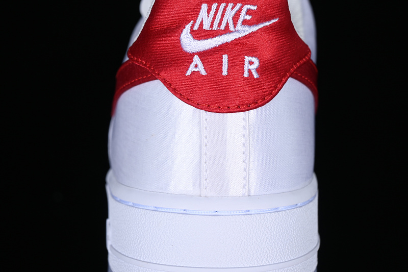 Air Force 1 Low Satin White/Gym Red/White 13