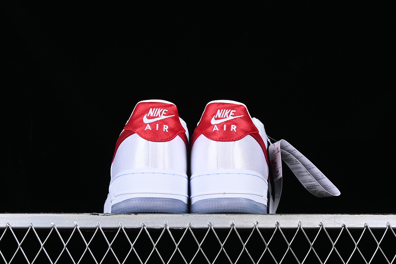 Air Force 1 Low Satin White/Gym Red/White 17