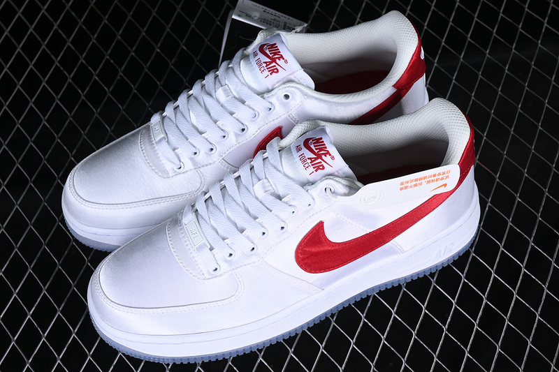 Air Force 1 Low Satin White/Gym Red/White 25