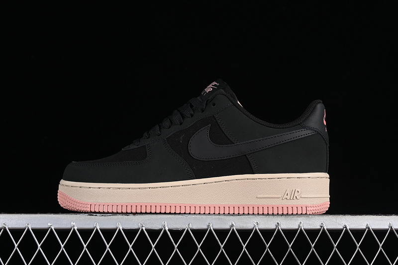 Nike Air Force 1 '07 Low Black/Red Stardust/Sanddrift 13