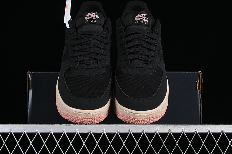 Nike Air Force 1 '07 Low Black/Red Stardust/Sanddrift 25