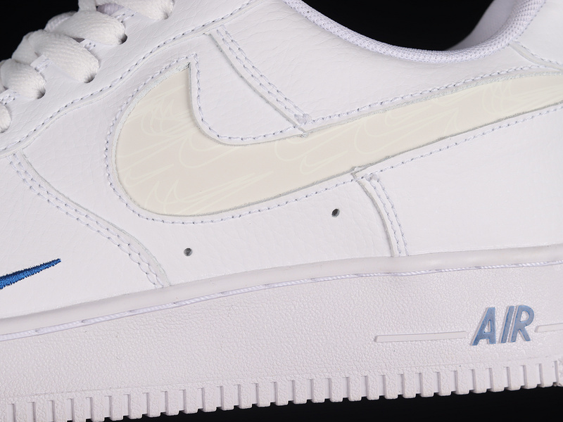 Air Force 1 Low 07 Lv8 Reflective Swoosh White/Dark Marina Blue/White 9