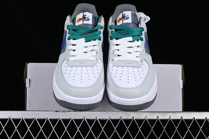 Nike Air Force 1 '07 Low Grey/Blue/White/Green 7