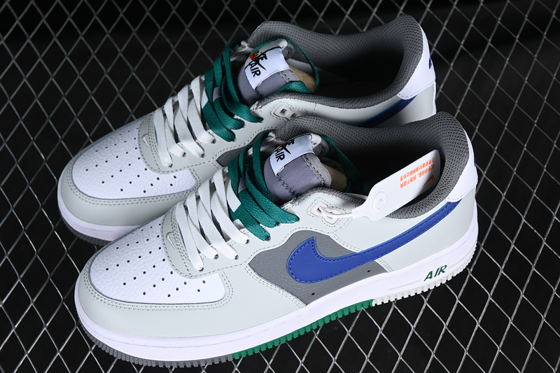 Nike Air Force 1 '07 Low Grey/Blue/White/Green 9