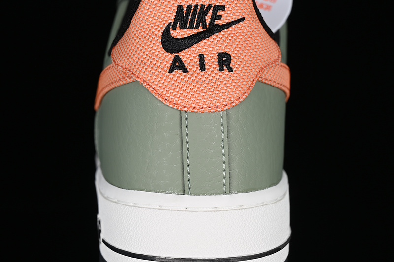 Nike Air Force 1 '07 Oil Green/White/Sail/Safety Orange 7