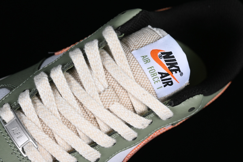 Nike Air Force 1 '07 Oil Green/White/Sail/Safety Orange 11