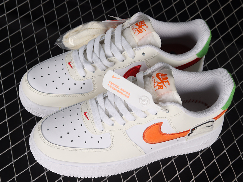 Air Force 1 Low Lv8 Gs Year Of The Rabbit White/White/Washed Teal/Safety Orange 15