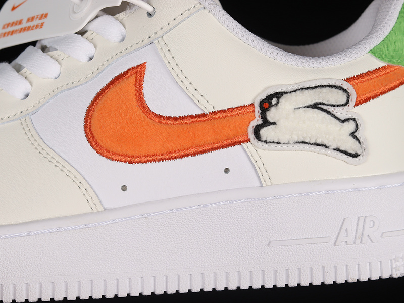 Air Force 1 Low Lv8 Gs Year Of The Rabbit White/White/Washed Teal/Safety Orange 19