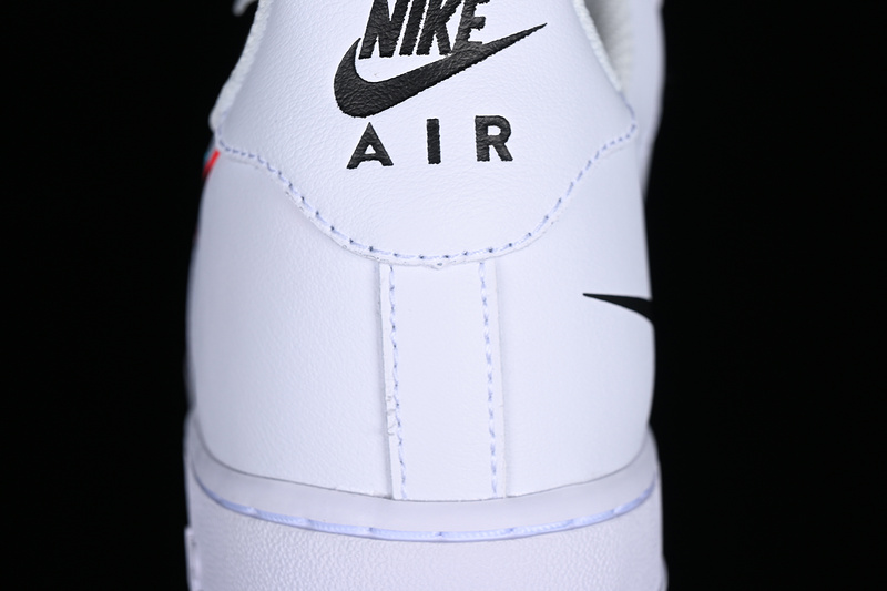 Air Force 1 Low Quadruple Swoosh White/Bright Crimson/Metallic Silver 5