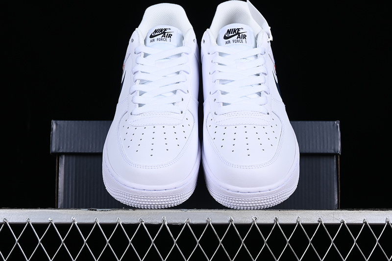 Air Force 1 Low Quadruple Swoosh White/Bright Crimson/Metallic Silver 23