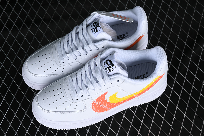 Nike Air Force 1 '07 Low White/Orange/Yellow 11